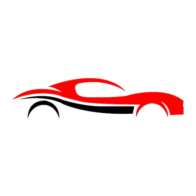 un coche rojo y negro con el logotipo de la compañía