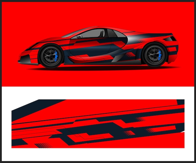 Un coche rojo y negro con la palabra gt en el lateral.