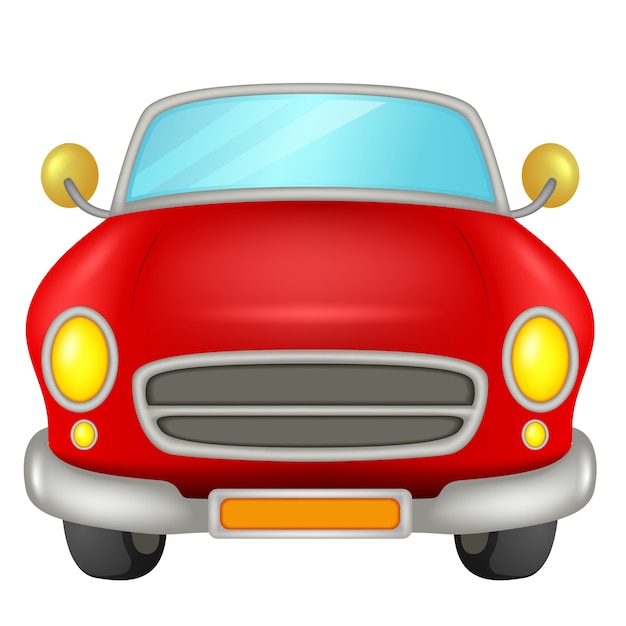 coche rojo sobre un fondo blanco