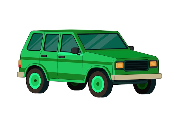 un coche verde con un capó verde que dice cita verde