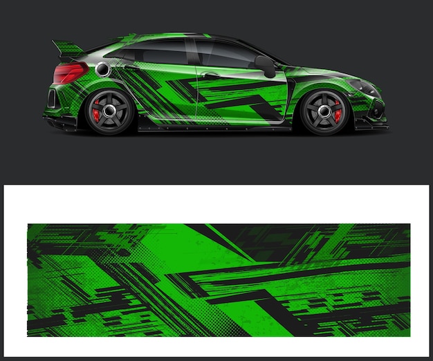 un coche verde con el logotipo para el logotipo de la compañía