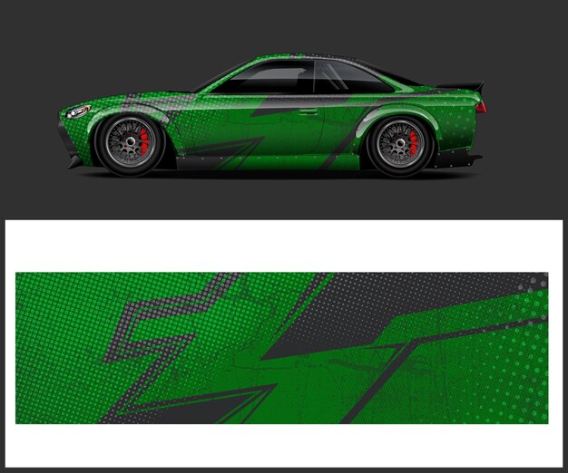 un coche verde con la palabra g en él