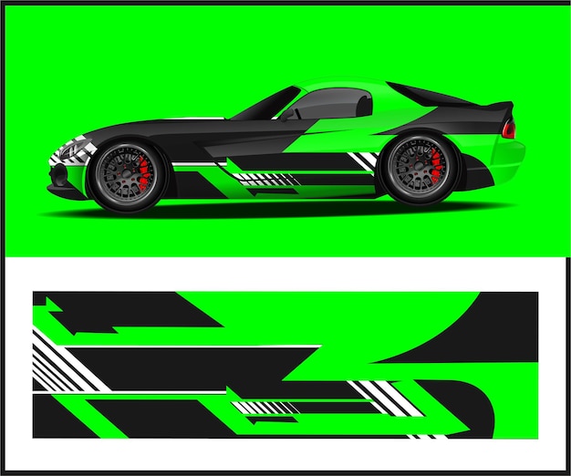 Un coche verde con la palabra gt en el lateral.
