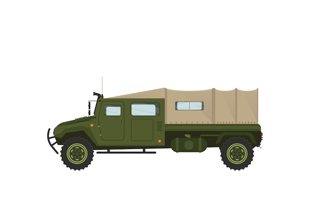 Vector coche de viaje extremo aislado ilustración sobre fondo blanco vehículo todoterreno 4x4