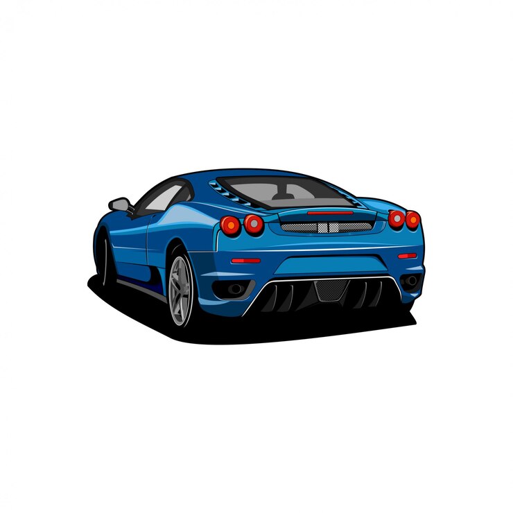 Vector coche de vuelta