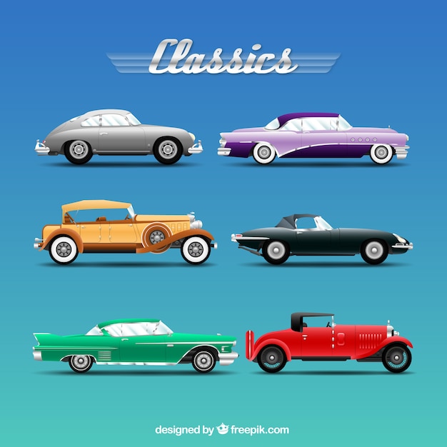 Vector los coches clásicos