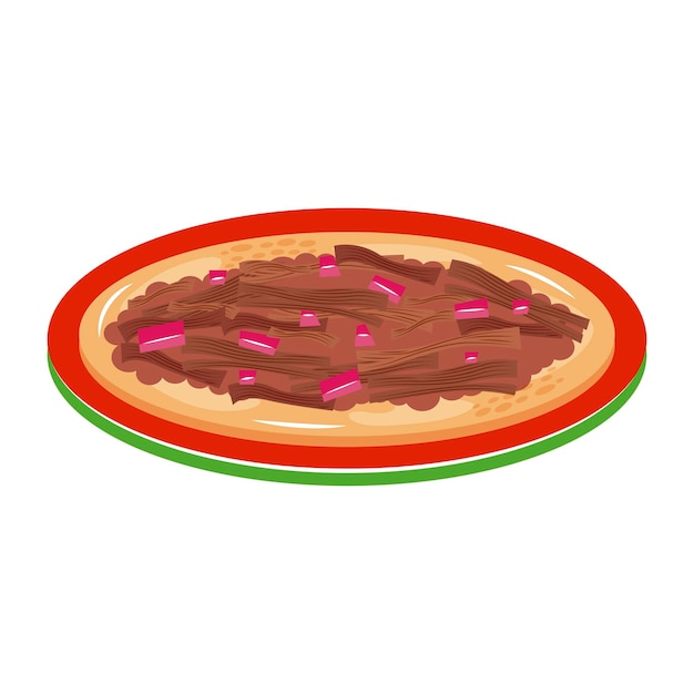 Cochinita pibil vector de comida mexicana