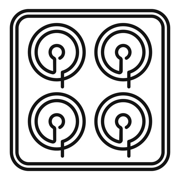 Cocina eléctrica con cuatro quemadores para cocinar