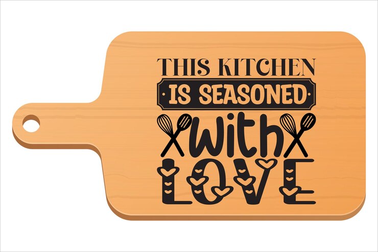 Vector esta cocina está sazonada con amor