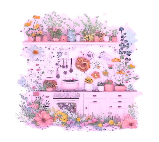 cocina floral