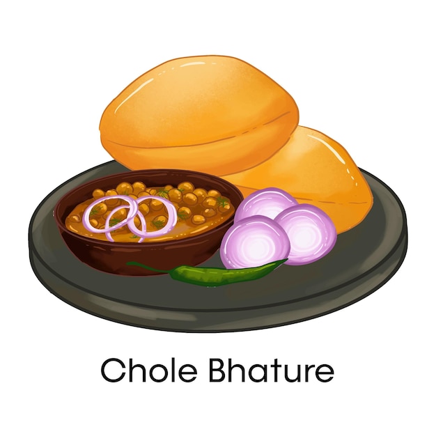 Cocina tradicional de la India Chole Bhature