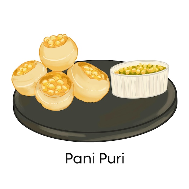 Cocina tradicional de la India Pani Puri