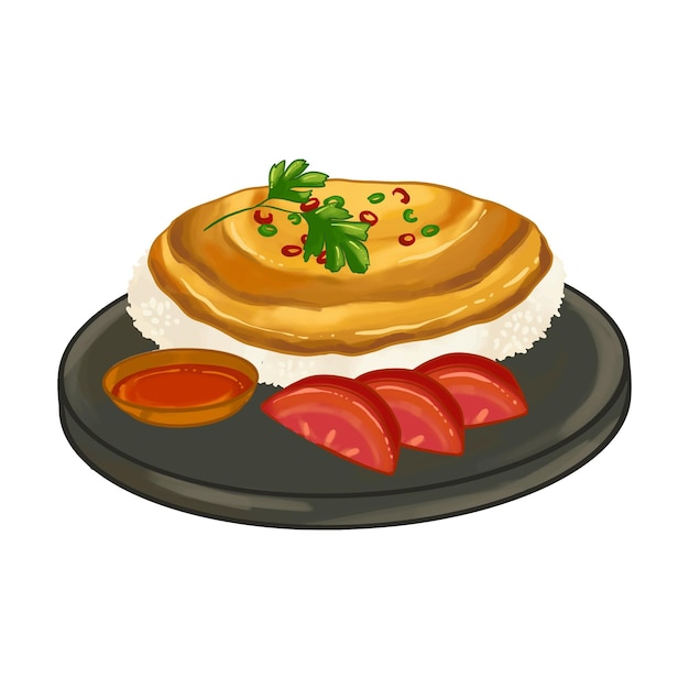 Cocina tradicional y nacional de Tailandia Kai Jeow