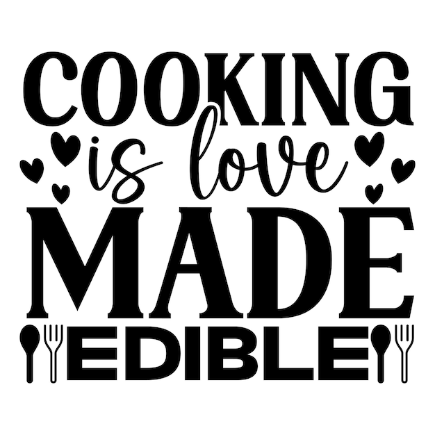 cocinar es amor hecho SVG comestible