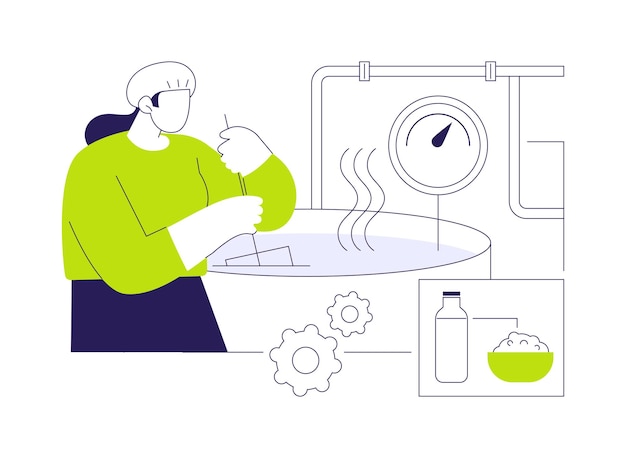 Cocinar la ilustración de vector de concepto abstracto de cuajada