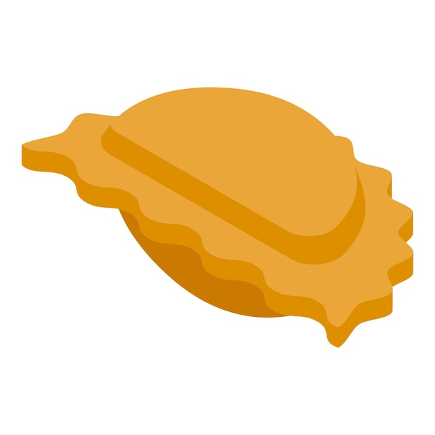 Cocinar raviolis icono vector isométrico Italia comida Italia carne