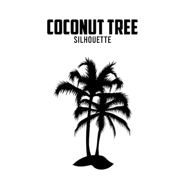 coco árbol silueta vector stock ilustración palmera silhoutte