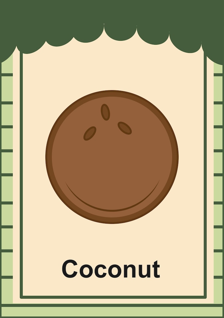 Vector coco flashcard