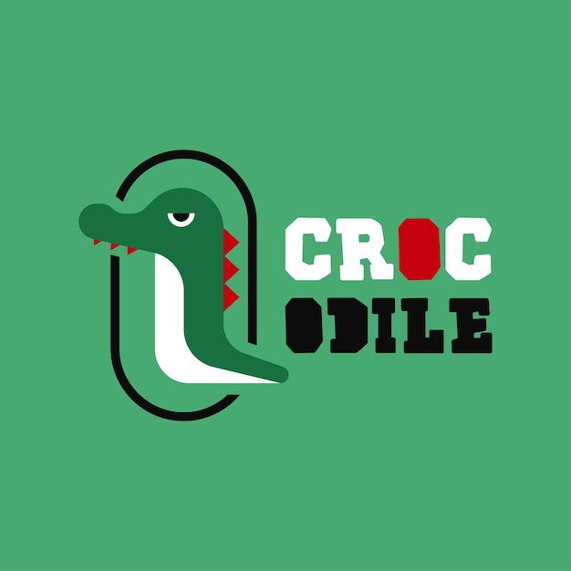 Cocodrilo Animal Logo Diseño Concepto Vector Reptil Cocodrilo Logo Diseño Concepto
