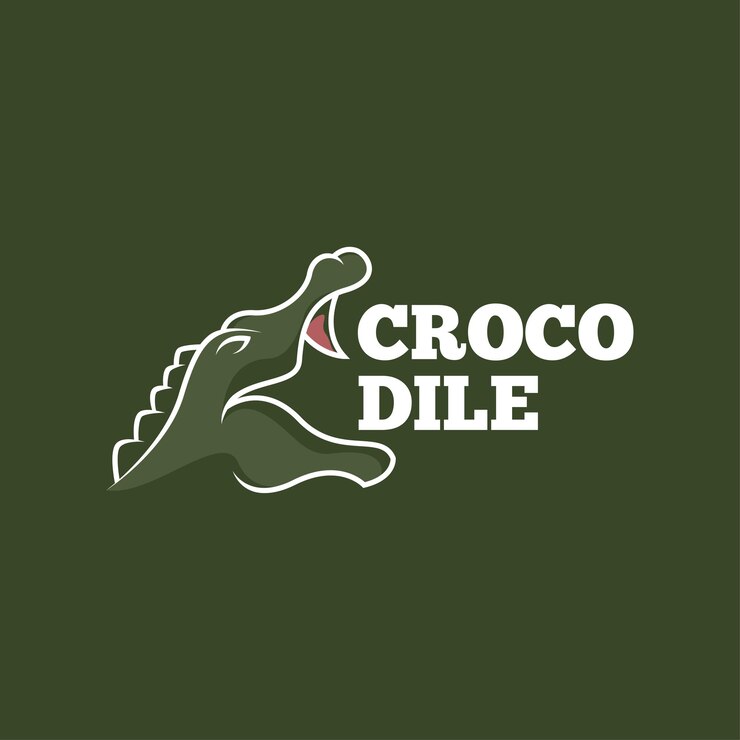 Vector cocodrilo animal logo diseño concepto vector reptil cocodrilo logo diseño concepto