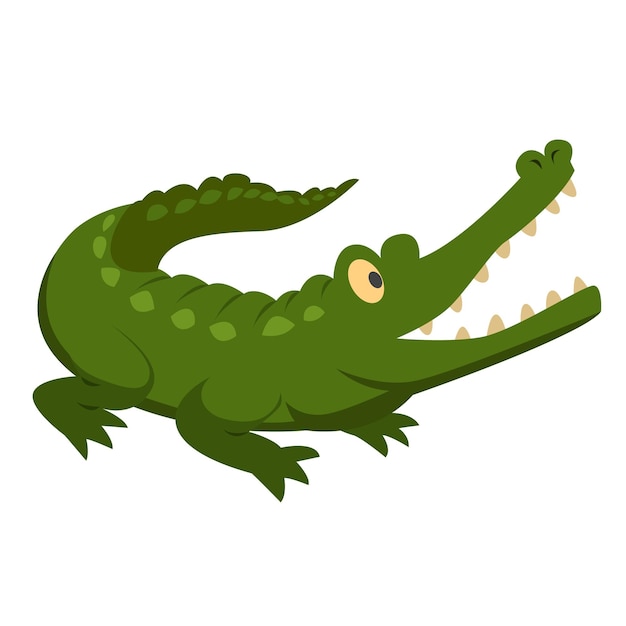 Vector cocodrilo animal vector ilustración icono imagen