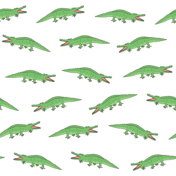 Vector cocodrilo animal vector de patrones sin fisuras