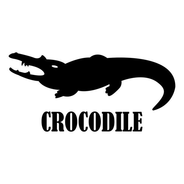 Cocodrilo icono logo vector plantilla de diseño