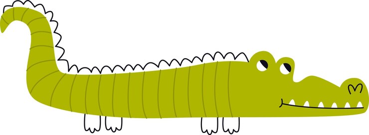 Vector el cocodrilo infantil