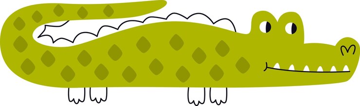 Vector el cocodrilo infantil