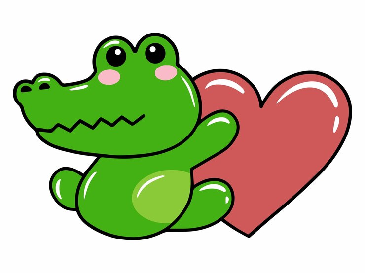 Vector cocodrilo, lindo, animal, caricatura, ilustración