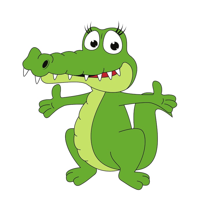 Vector cocodrilo travieso