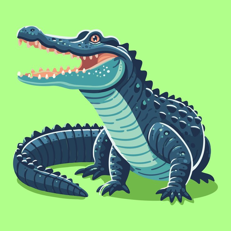 Vector el cocodrilo verde