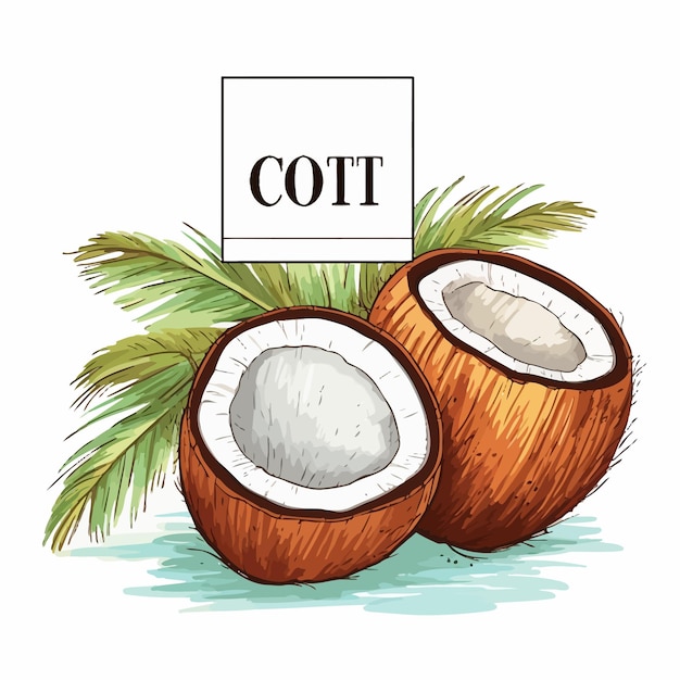 Coconuts_card_or_label_colorful_template