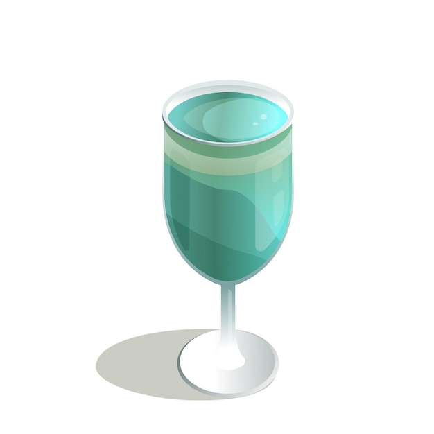 cóctel aislado en un fondo blanco cóctel azul para fiesta