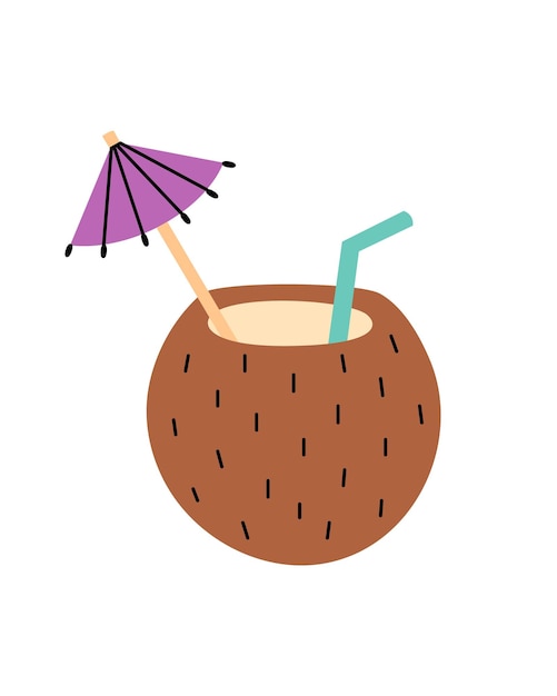 Cóctel de coco de verano Bebida fría y refrescante para el clima caluroso Postre y bebida
