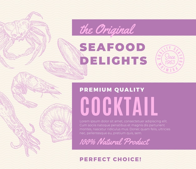 Cóctel de delicias de mariscos de primera calidad