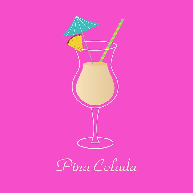 Cóctel de piña colada bebidas de verano