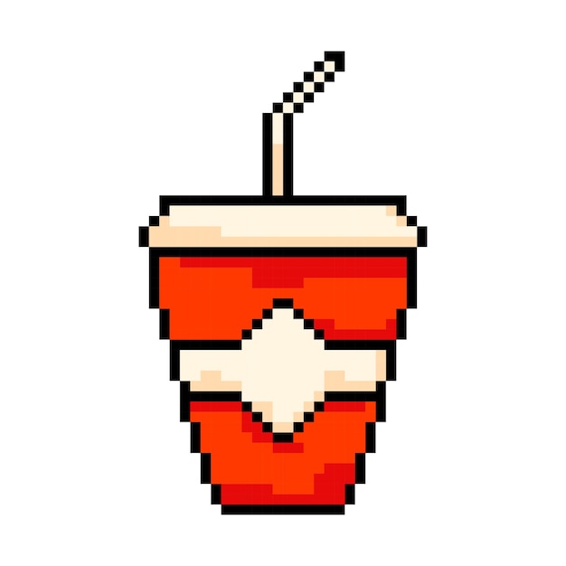 Cóctel de píxeles, cóctel de 8 bits, cóctel de arte de píxeles.