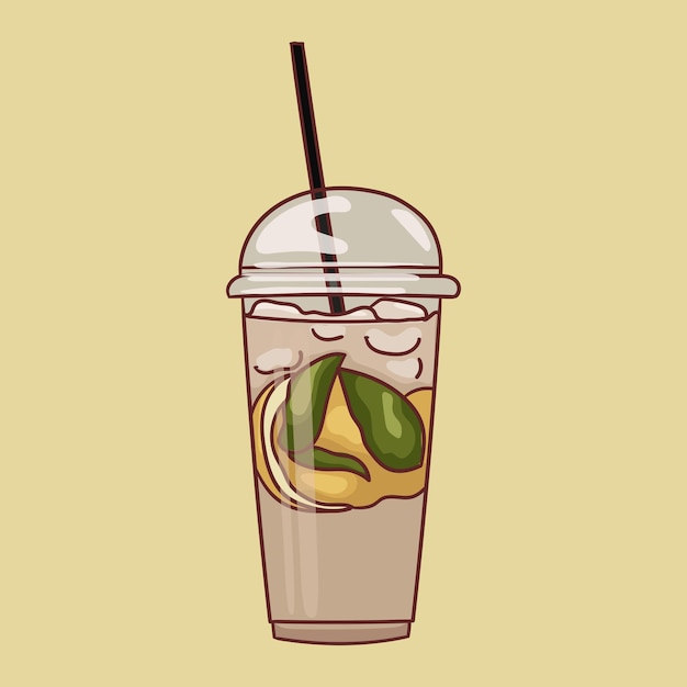 Un cóctel de verano fresco con hielo.