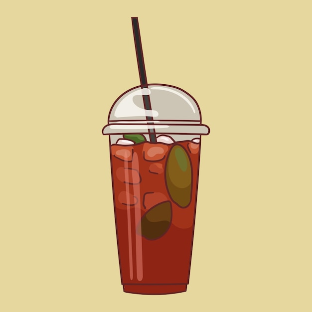 Un cóctel de verano fresco con hielo.