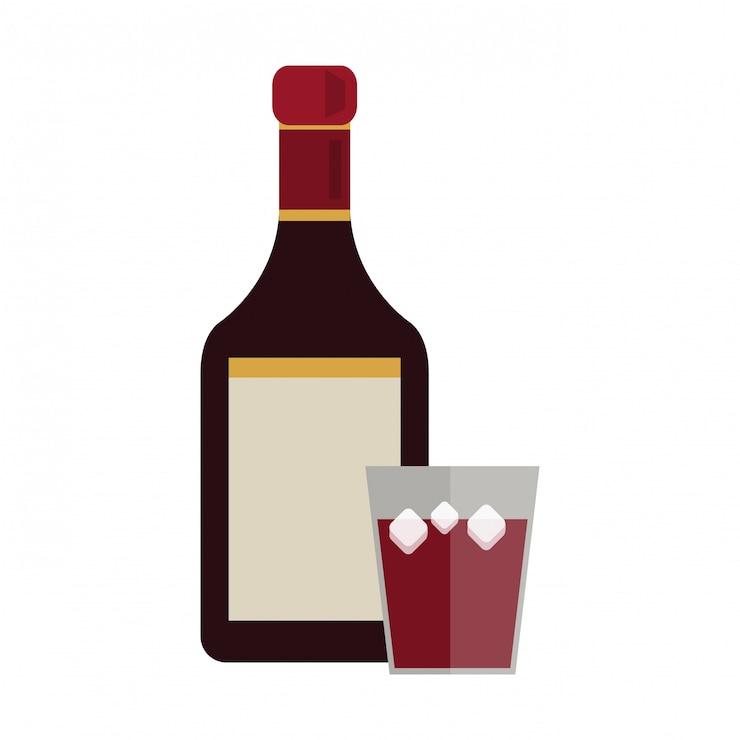 Vector cócteles y bebidas.