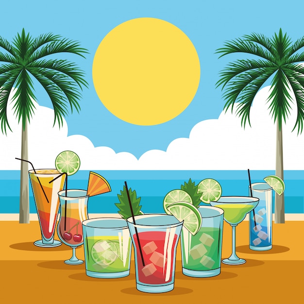 cócteles tropicales