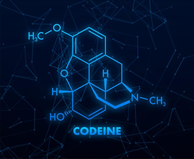 Codeína fórmula química Codeína estructura molecular química