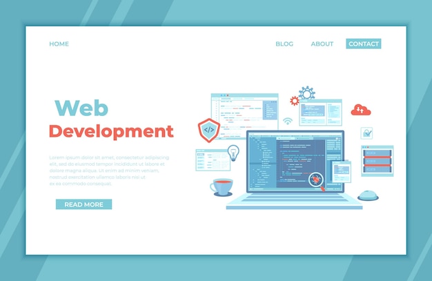 Codificación de programación de desarrollo web. portátil con código de programa en la pantalla, pantallas virtuales