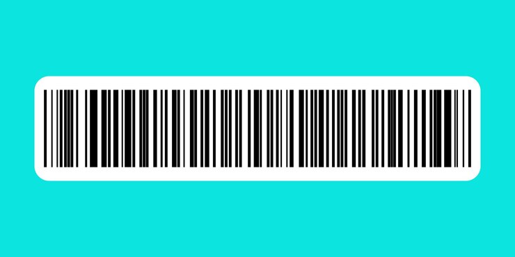 Vector código de barras falso para la colección de diseños etiquetas de código de barras estrias pegatina aislada sobre fondo blanco