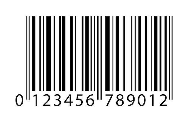 Vector código de barras de maqueta aislado sobre fondo blanco