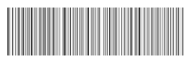 código de barras negro horizontal en blanco para la ilustración vectorial de patrones y diseños