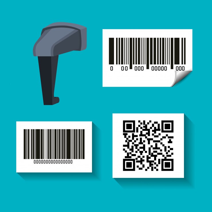 Vector código de barras del sistema id producto