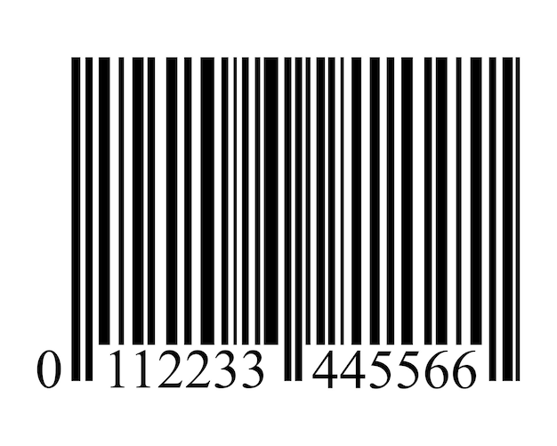 Vector código de barras sobre un fondo blanco aislado