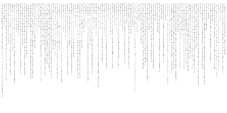 Vector código binario cero uno matriz abstracta fondo blanco con código binario de computadora